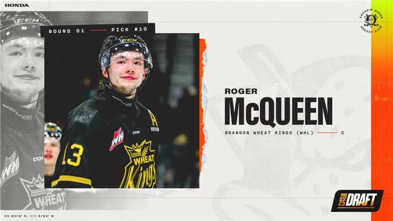 Ducks Memilih Center McQueen ke-10 di Putaran Pertama Draft NHL 2025